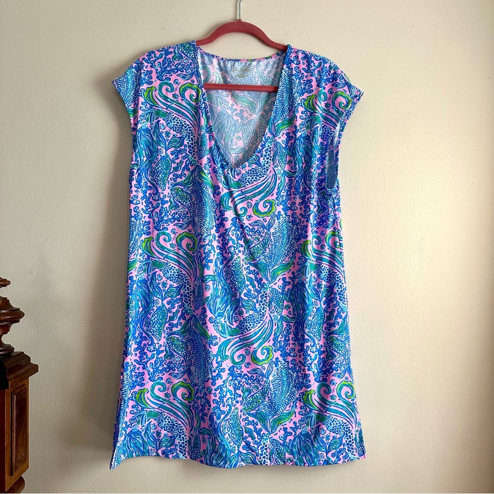 Lilly Pulitzer Talli Swim Cover-Up Dress‎ in Lilac Rose We Mermaid It